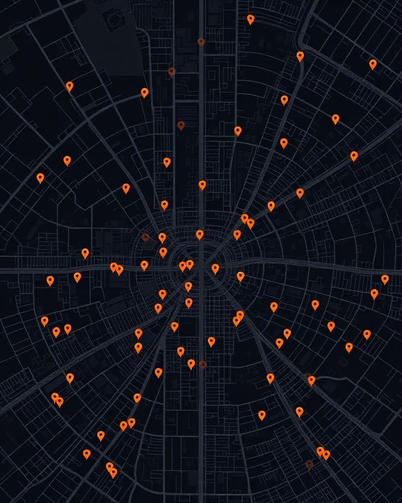 Mapa mostrando oportunidades próximas